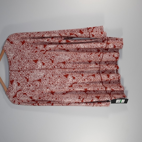 NWT JONES NEW YORK BRICK/JONES WHITE BLOUSE SZ L. - Picture 8 of 10